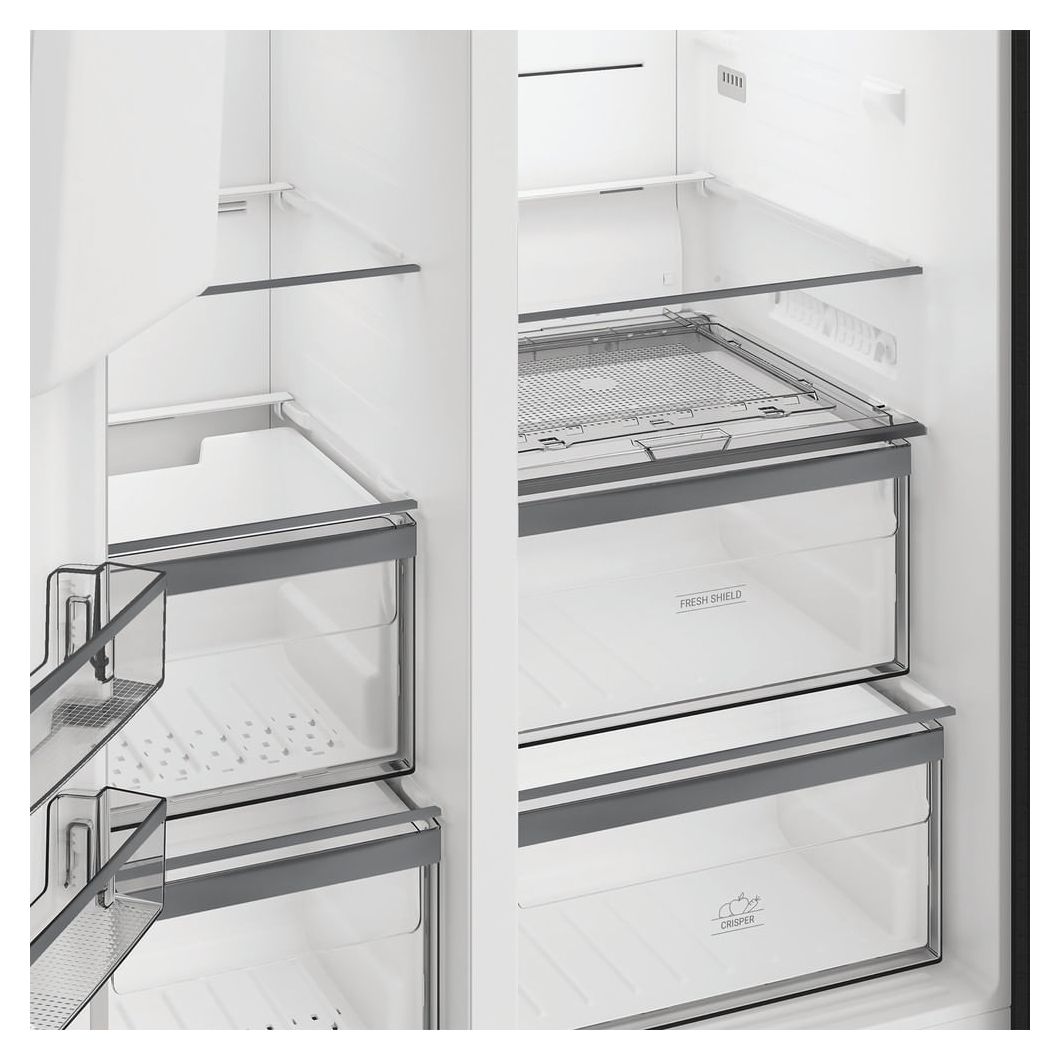 SBSIWD90 Side-by-Side Kühl-/ Gefrierkombination 375 l / 203 l 269 kWh NoFrost 1790 mm x 910 mm  (Schwarz) 
