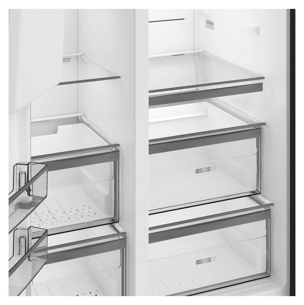 SBSIWD90 Pearl Side-by-Side Kühl-/ Gefrierkombination 375 l / 203 l 269 kWh NoFrost 1790 mm x 910 mm  (Gebürsteter Stahl) 