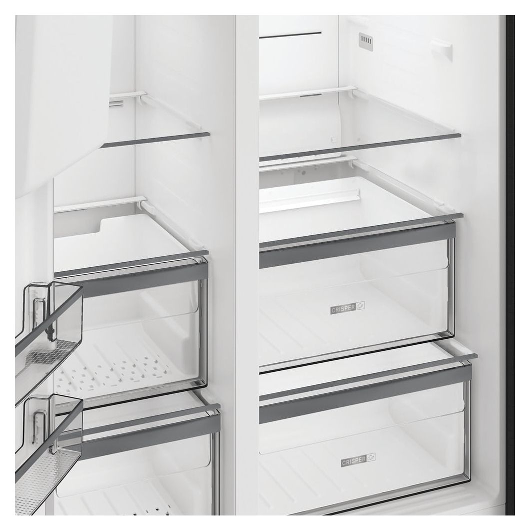 SBSIWE90 Side-by-Side Kühl-/ Gefrierkombination 375 l / 203 l 328 kWh NoFrost 1790 mm x 910 mm  (Schwarz) 