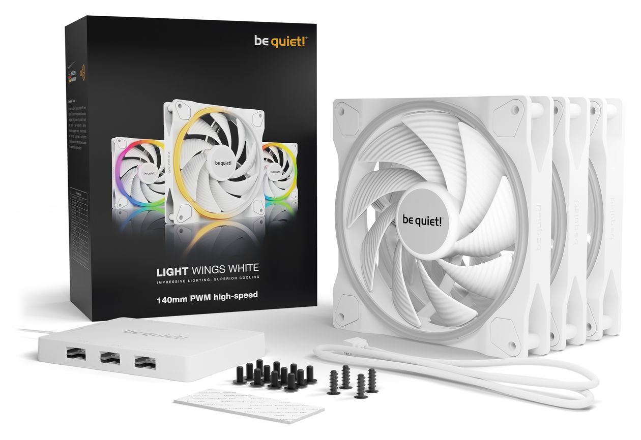 Light Wings White | 140mm PWM high-speed Triple-Pack 