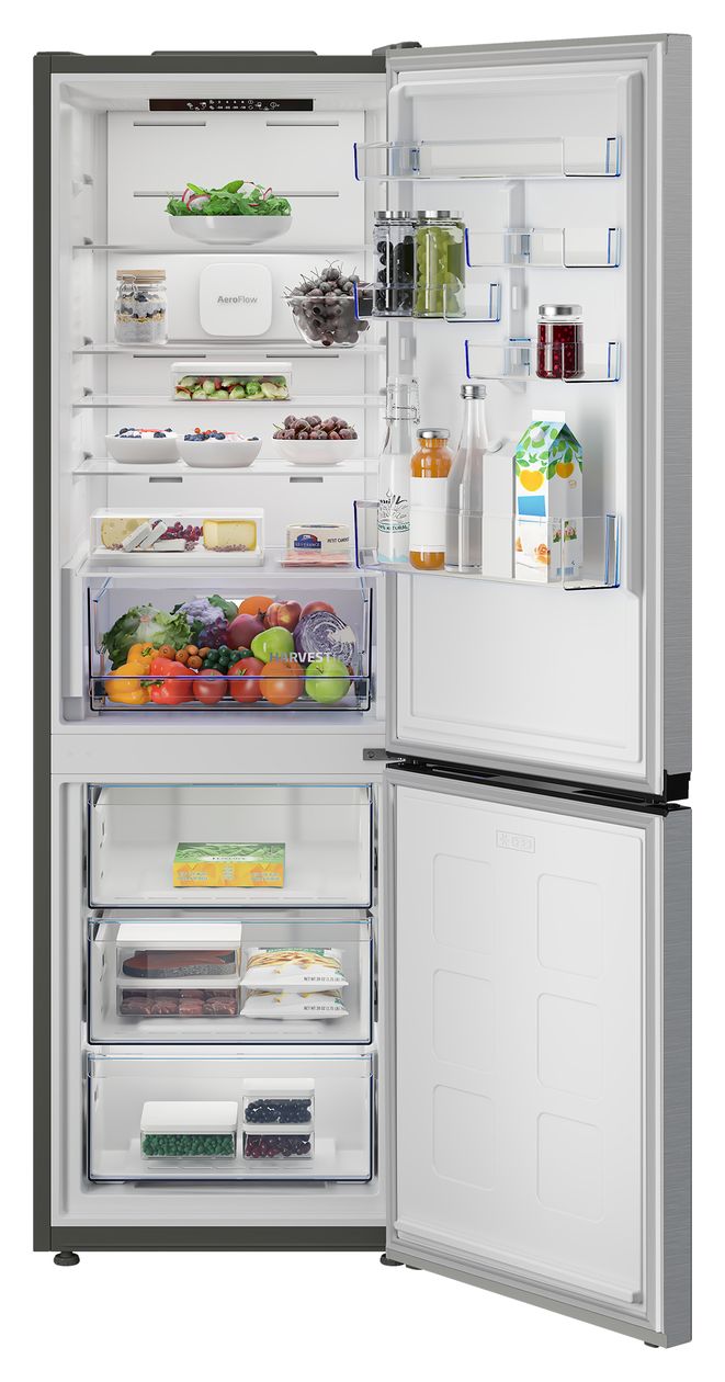 B5RCNA376HXB 252 l / 118 l Kühl-Gefrierkombi freistehend NoFrost 207 kWh Jahr  (Silber) 