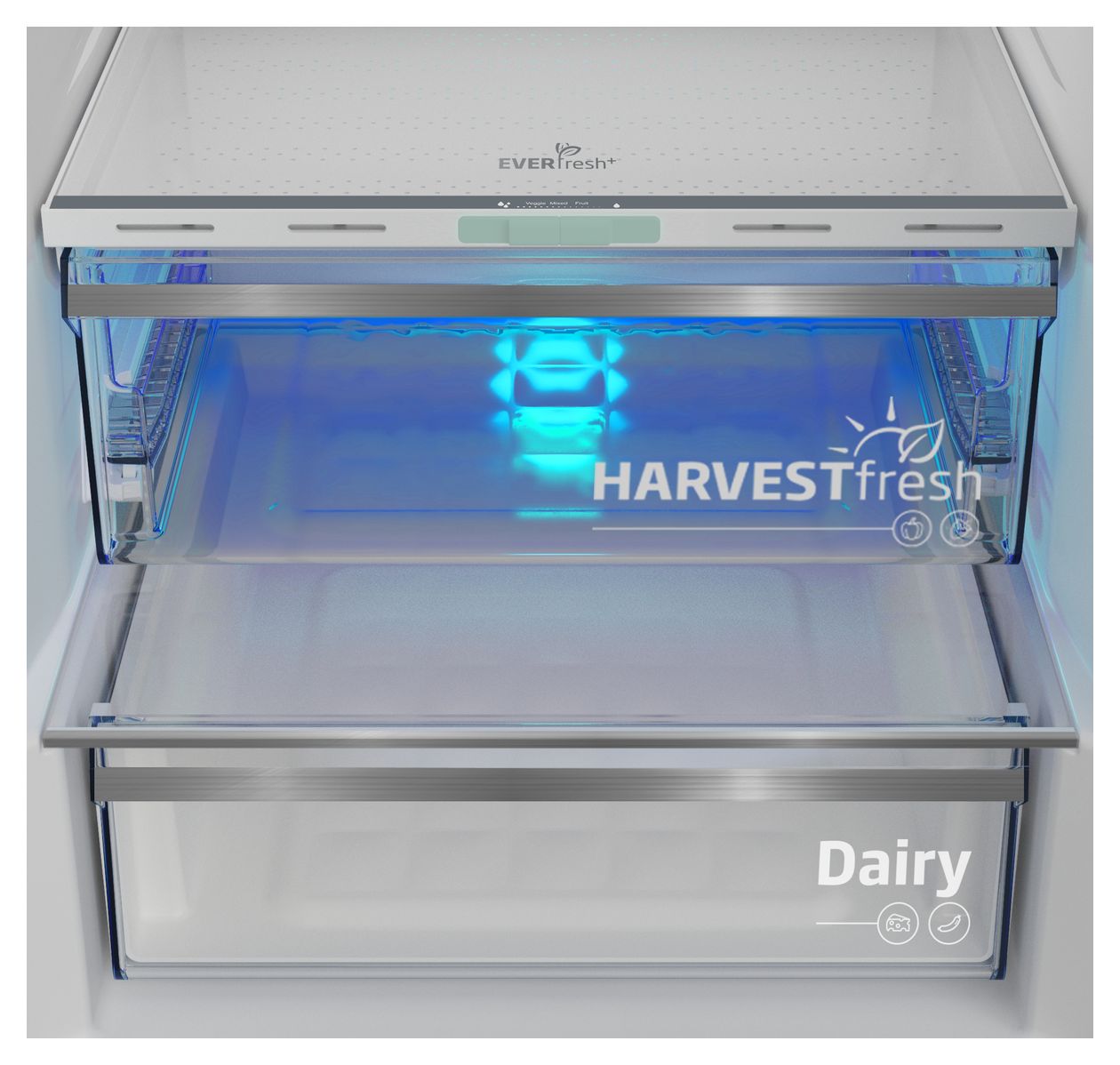 B5RCNA406LXBRW 249 l / 106 l Kühl-Gefrierkombi freistehend NoFrost 170 kWh Jahr  (Grau) 