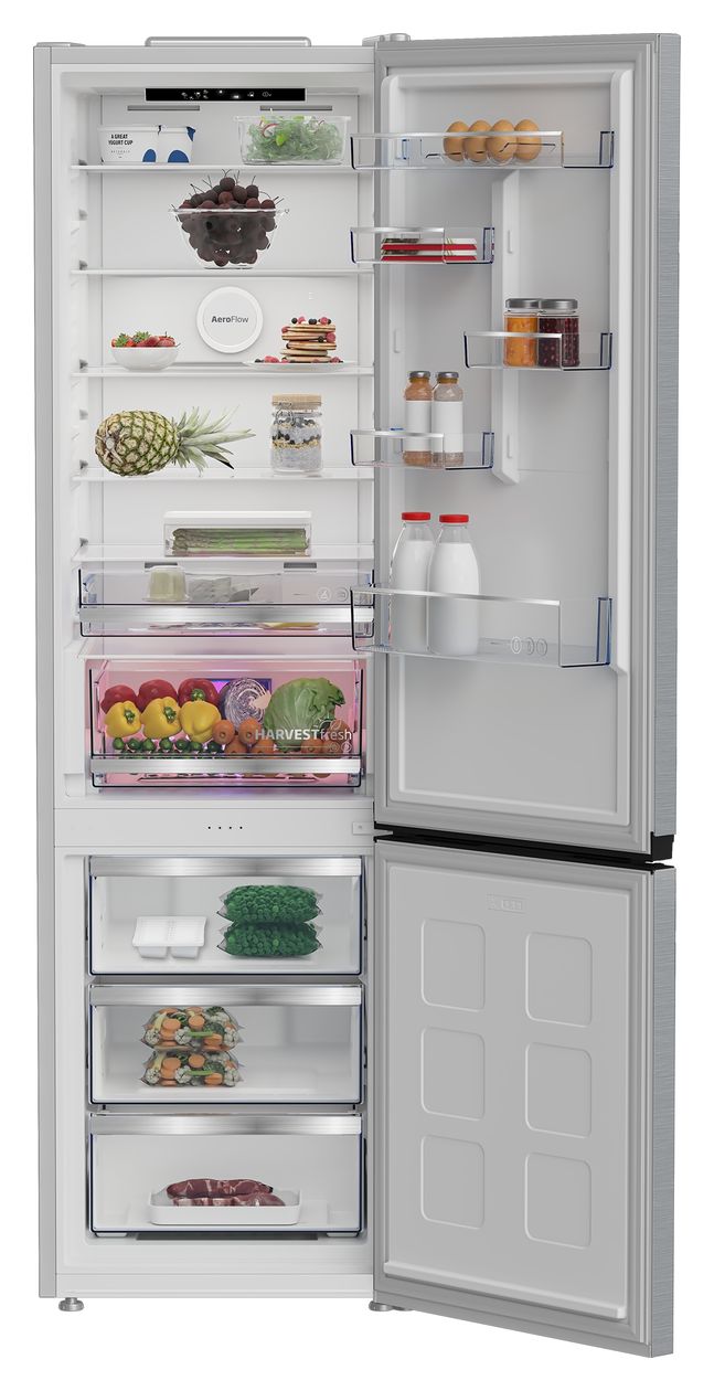 B5RCNA416HXB 297 l / 118 l Kühl-Gefrierkombi freistehend NoFrost 219 kWh Jahr  (Edelstahl) 