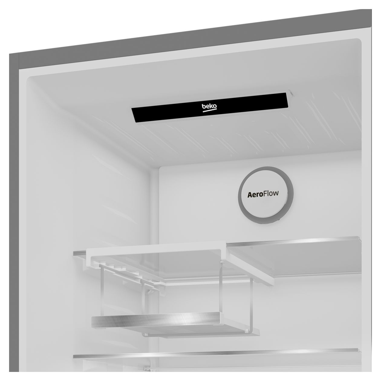 B5RCNE405HXB 249 l / 106 l Kühl-Gefrierkombi freistehend NoFrost 205 kWh Jahr  (Metallisch) 