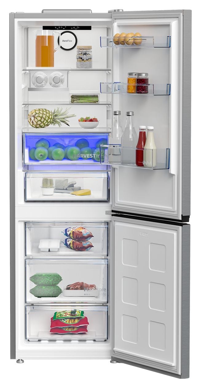 B7RCNE367HXB 210 l / 106 l Kühl-Gefrierkombi freistehend NoFrost 136 kWh Jahr  (Edelstahl) 