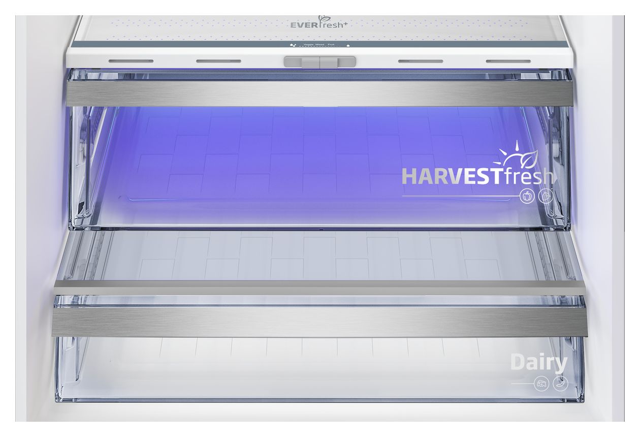 B7RCNE595ZXPW 401 l / 150 l Kühl-Gefrierkombi freistehend NoFrost 240 kWh Jahr  (Edelstahl) 