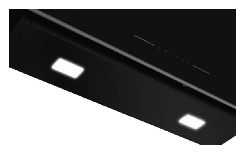 BHCA96641BBHPS Dunstabzugshaube/Esse Wand 90 cm (Schwarz) 