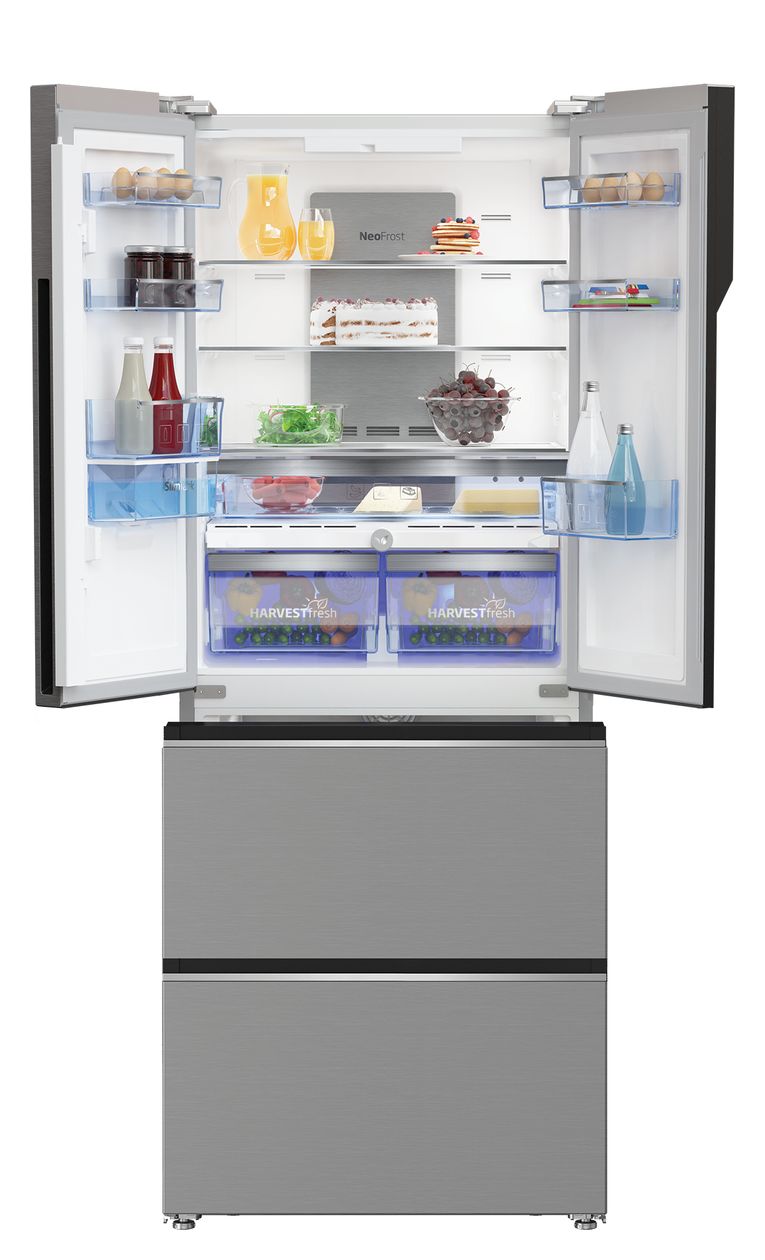 GNE490E30DZXPN Side-by-Side Kühl-/ Gefrierkombination French Door 307 l / 174 l 383 kWh NoFrost 1920 mm x 760 mm  (Edelstahl) 