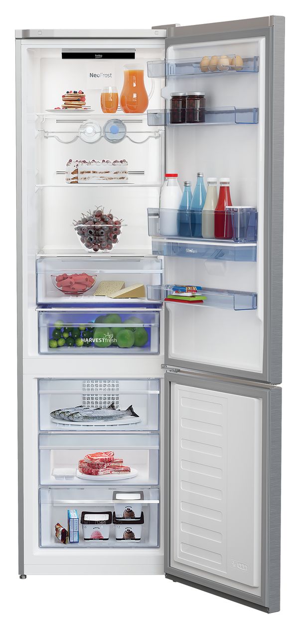 RCNA406E40DZXBN 253 l / 109 l Kühl-Gefrierkombi freistehend NoFrost 258 kWh Jahr  (Edelstahl) 