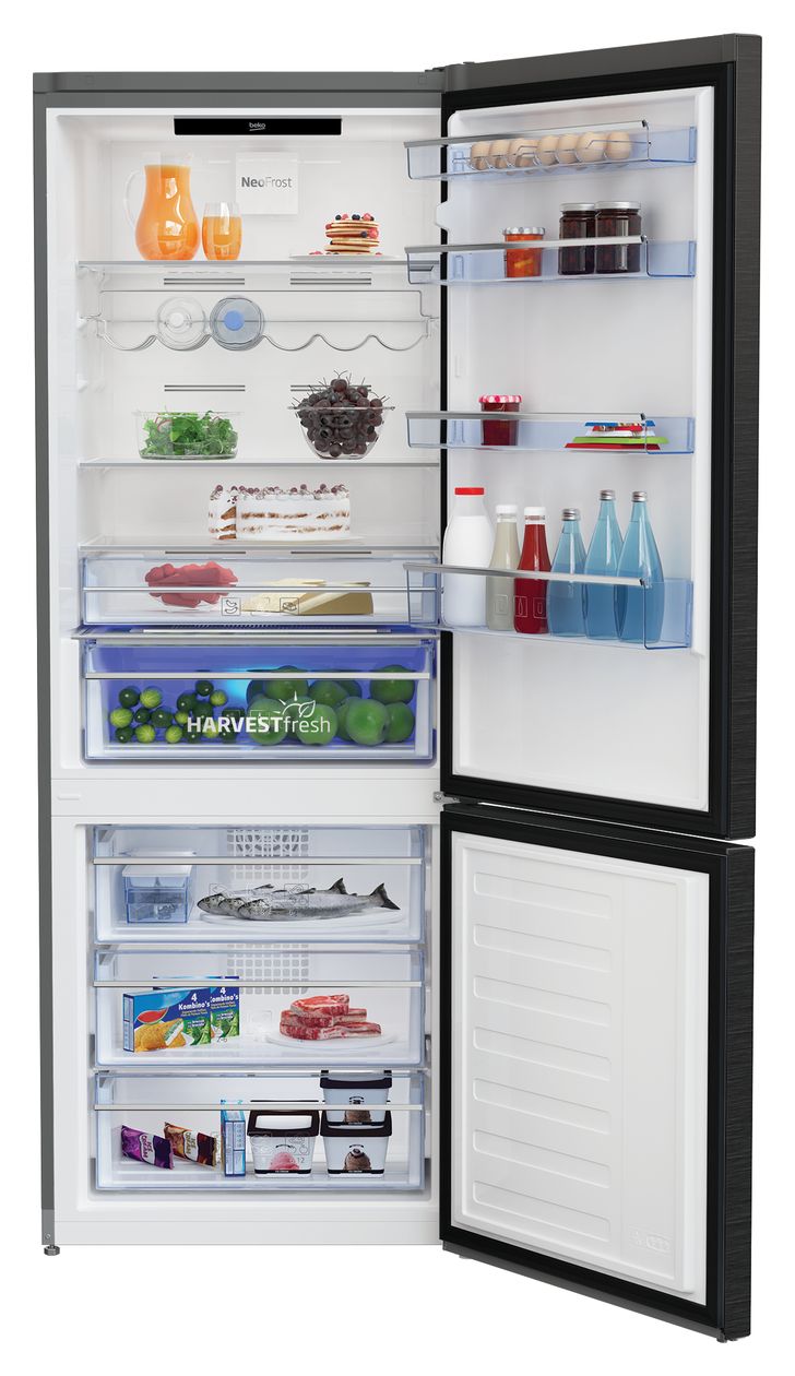 RCNE560E60ZXRN 356 l / 158 l Kühl-Gefrierkombi freistehend NoFrost 243 kWh Jahr  (Edelstahl) 