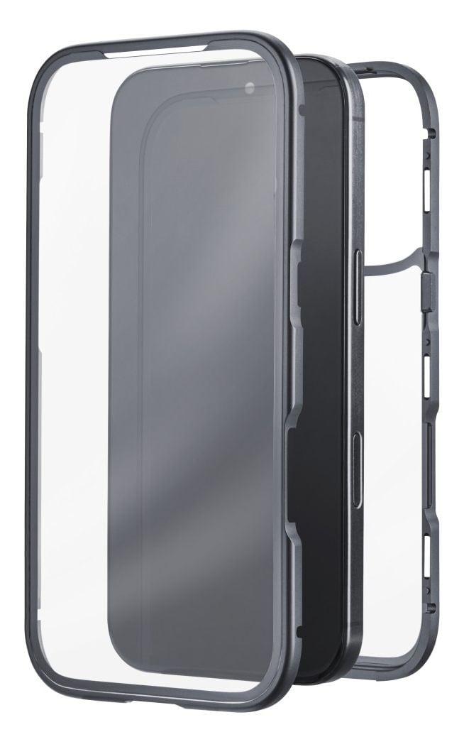 360 Grad Glass Cover für Apple iPhone 17 Pro  (Schwarz/Transparent) 