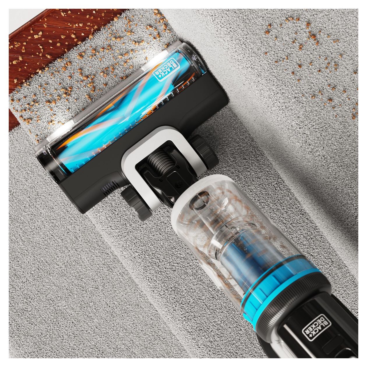 BHFEB520D1 Handstaubsauger Beutellos bis 55 min Laufzeit 20 V (Schwarz, Transparent, Weiß) 