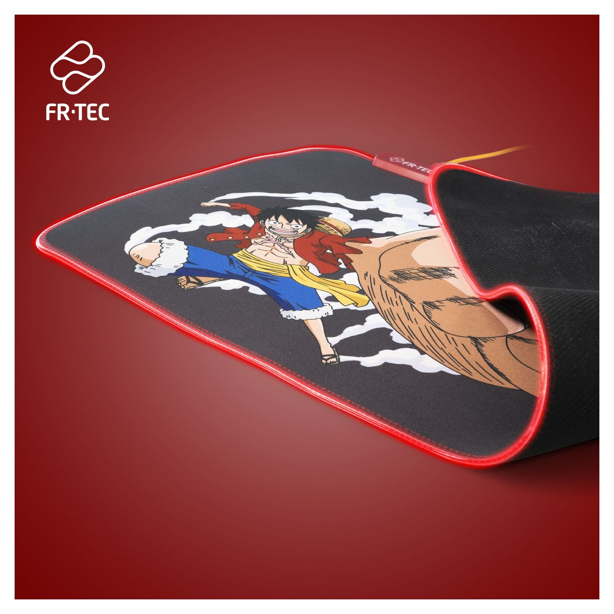 One Piece Mauspad (Schwarz, Grau, Rot, Gelb) 