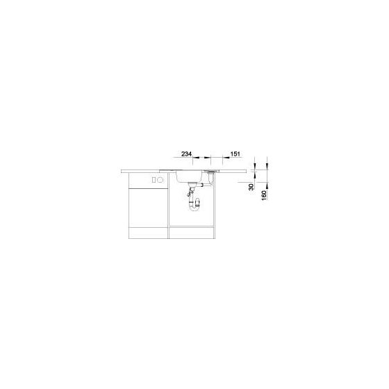 LANTOS 9 E-IF Flächenbündige Spüle für 60 cm Unterschrank 2 Becken  (Edelstahl) 