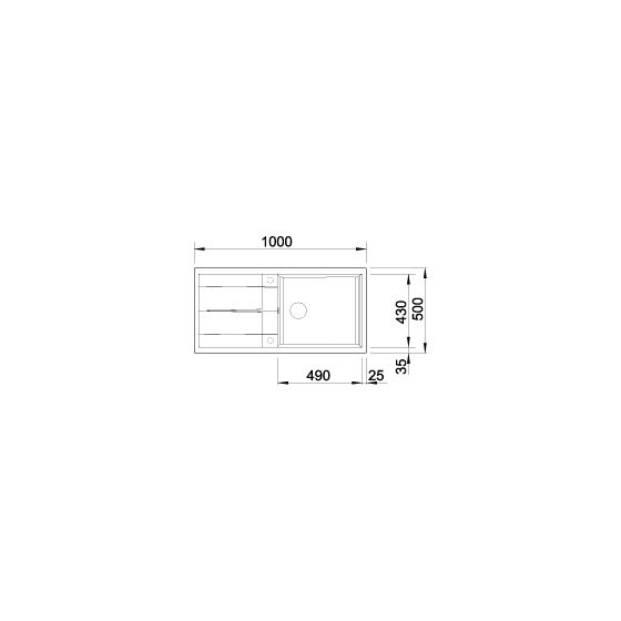 METRA XL 6 S Einbauspüle für 60 cm Unterschrank 1 Becken  (Silber) 