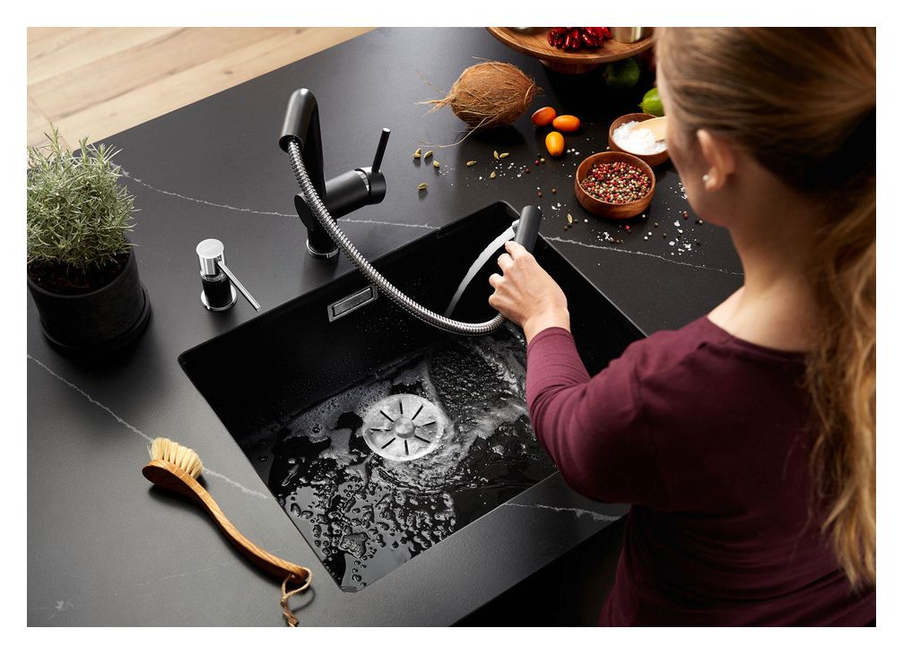SUBLINE 500-U Unterbauspüle für 60 cm Unterschrank Silgranit 1 Becken  (Anthrazit) 