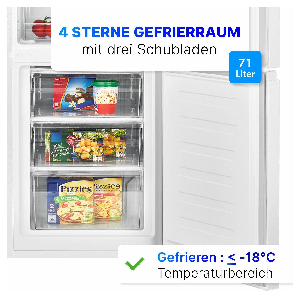 KG184.1 198 l / 71 l Kühl-Gefrierkombi freistehend 168 kWh Jahr  (Weiß) 