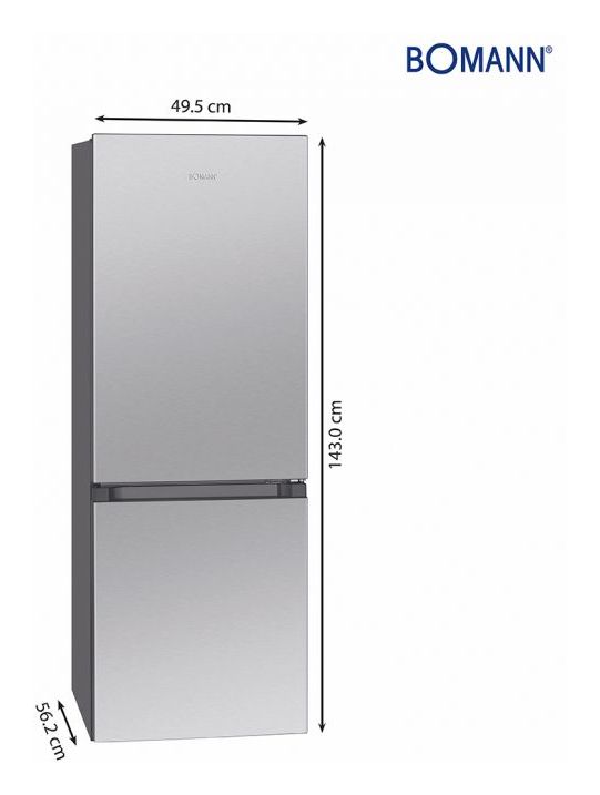 KG320.2 122 l / 43 l Kühl-Gefrierkombi freistehend 195 kWh Jahr  (Edelstahl) 