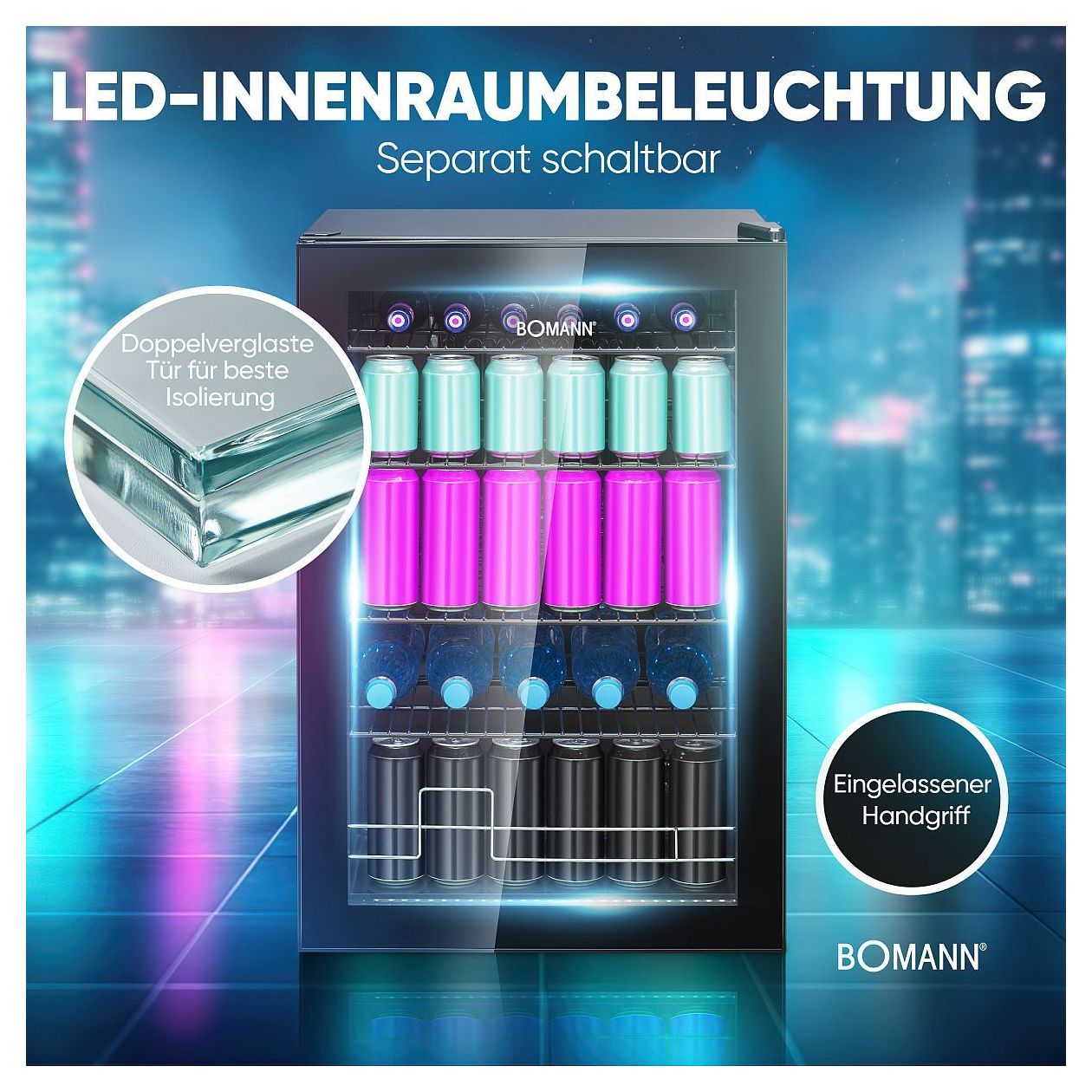 KSG7290 115 l / 115 l Tischkühlschrank EEK: E 66 kWh Jahr  (Schwarz) 