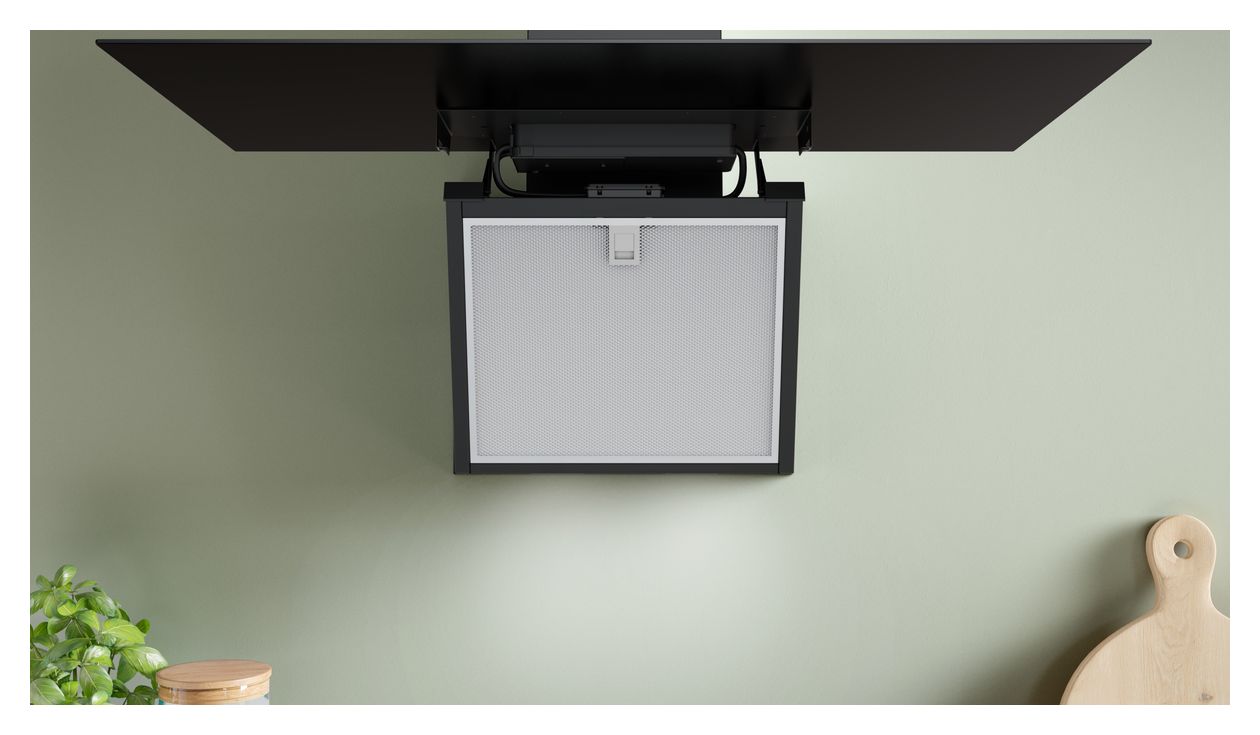 Serie 4 DWK95DF61 Abluft/Umluft Dunstabzugshaube/Esse Wand 90 cm (Schwarz) 