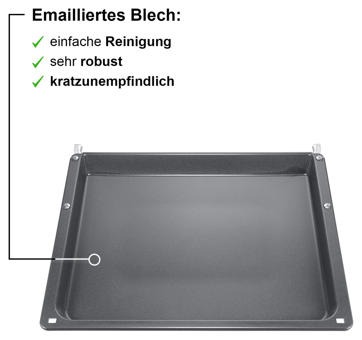 HEZ541000 Backblech für Backwagen 30 x 455 x 400 mm spülmaschinengeeignet 