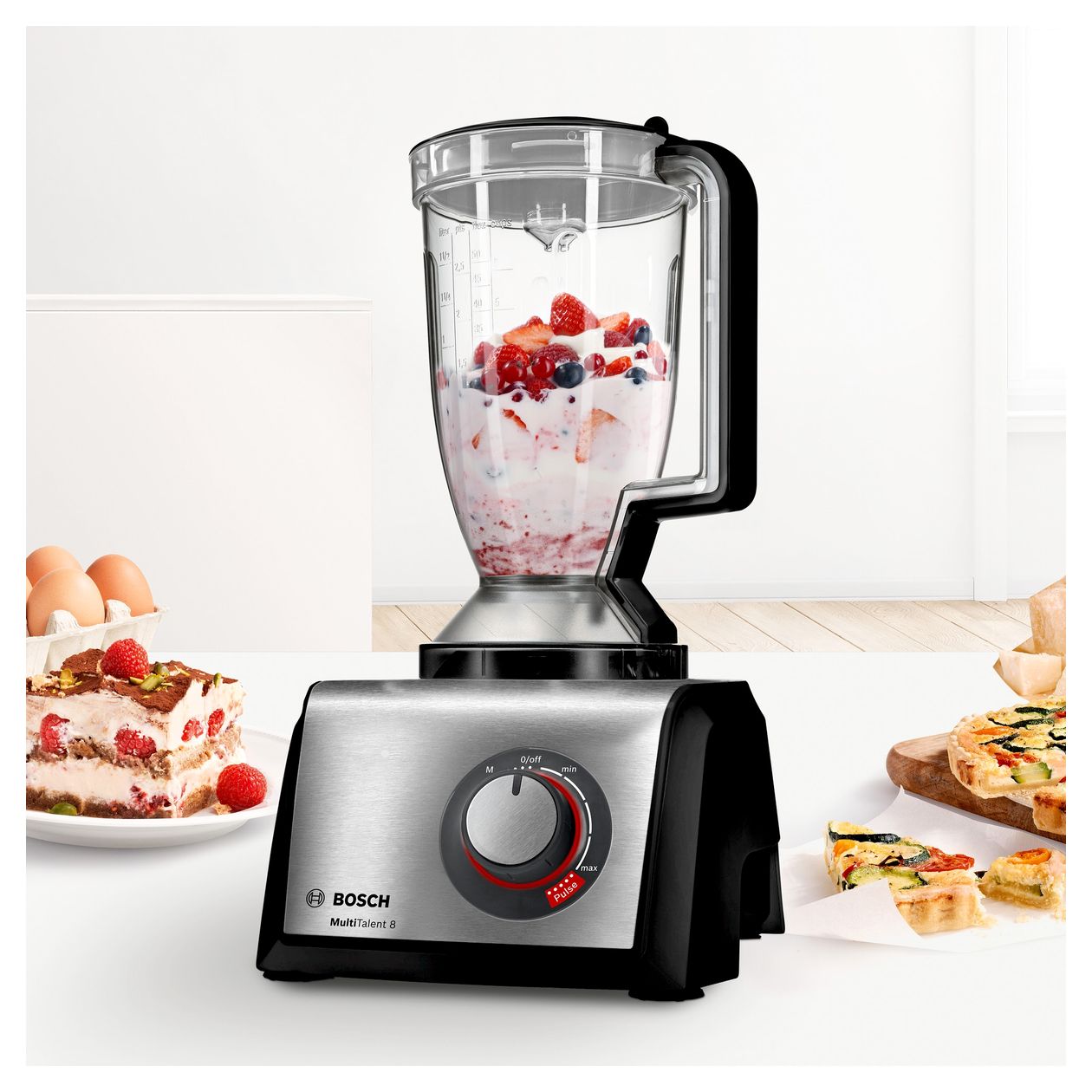 MC812M865 MultiTalent 8 1250 W Küchenmaschine 3,9 l  (Schwarz, Edelstahl) 