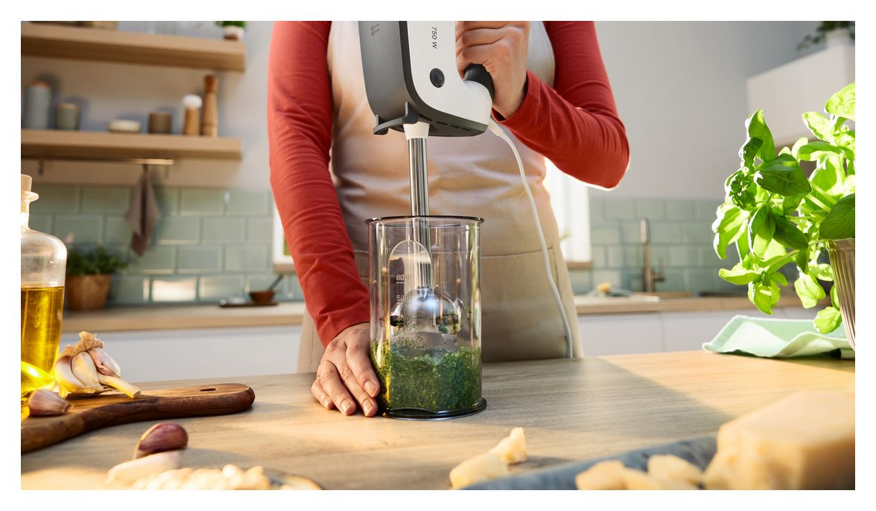 MFQ37470 ErgoMixx Handmixer 750 W 5 Stufen  (Schwarz, Weiß) 