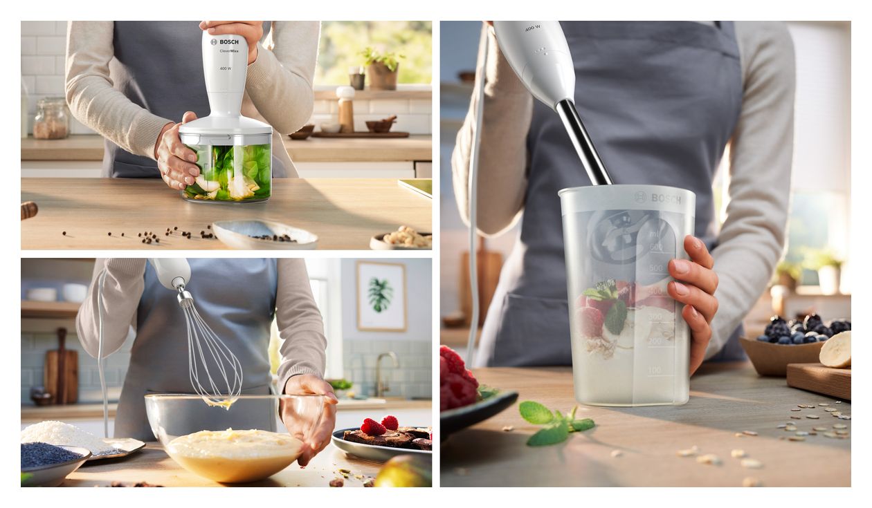 MSM24500 CleverMixx Stabmixer 400 W  (Rot, Weiß) 