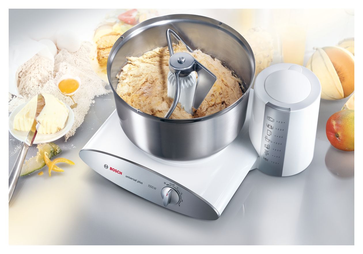 MUM6N21 1000 W Küchenmaschine 2 l  (Edelstahl, Weiß) 