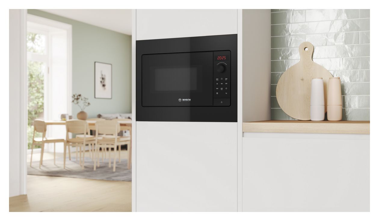Serie 2 BFL523MB4 Einbau-Mikrowelle 800 W Größe: klein 5 Stufen (Schwarz) 
