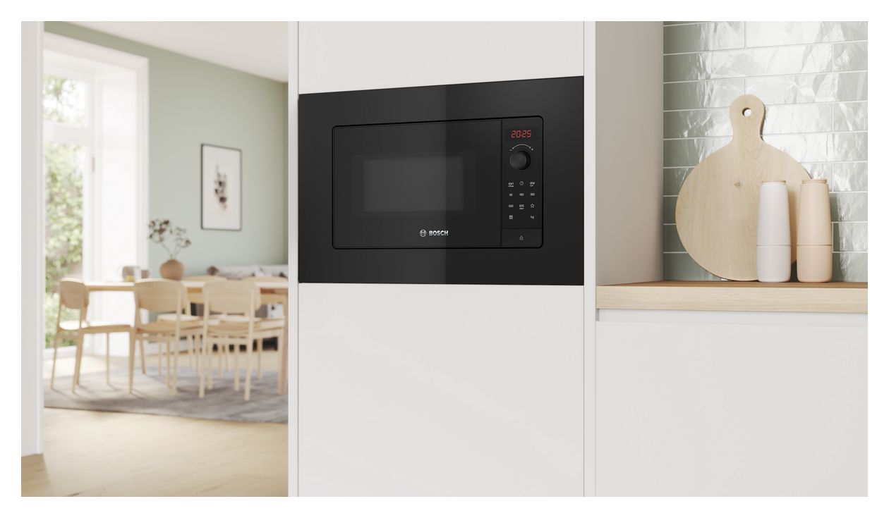 Serie 2 BFL623MB4 Einbau-Mikrowelle 800 W Größe: klein 5 Stufen (Schwarz) 