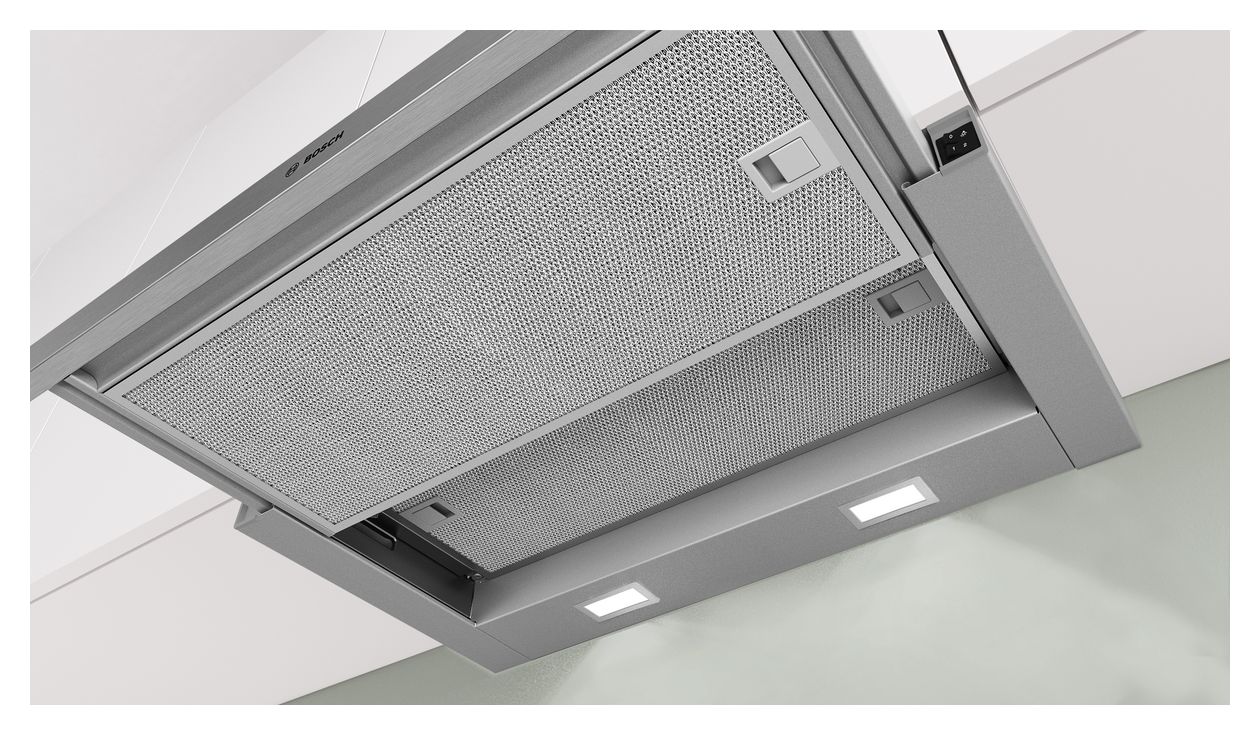 Serie 2 DFL063W57 Abluft/Umluft Dunstabzugshaube/Esse Einbau 60 cm (Metallisch, Silber) 