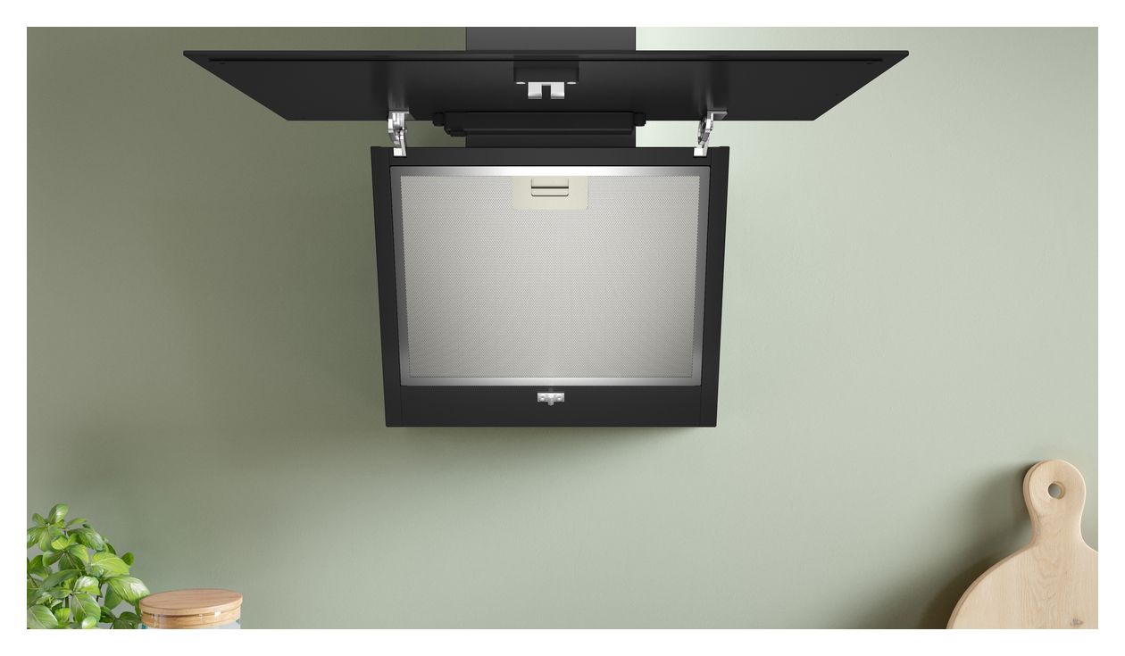 Serie 2 DWK65DK60 Abluft/Umluft Dunstabzugshaube/Esse Wand 60 cm (Schwarz) 