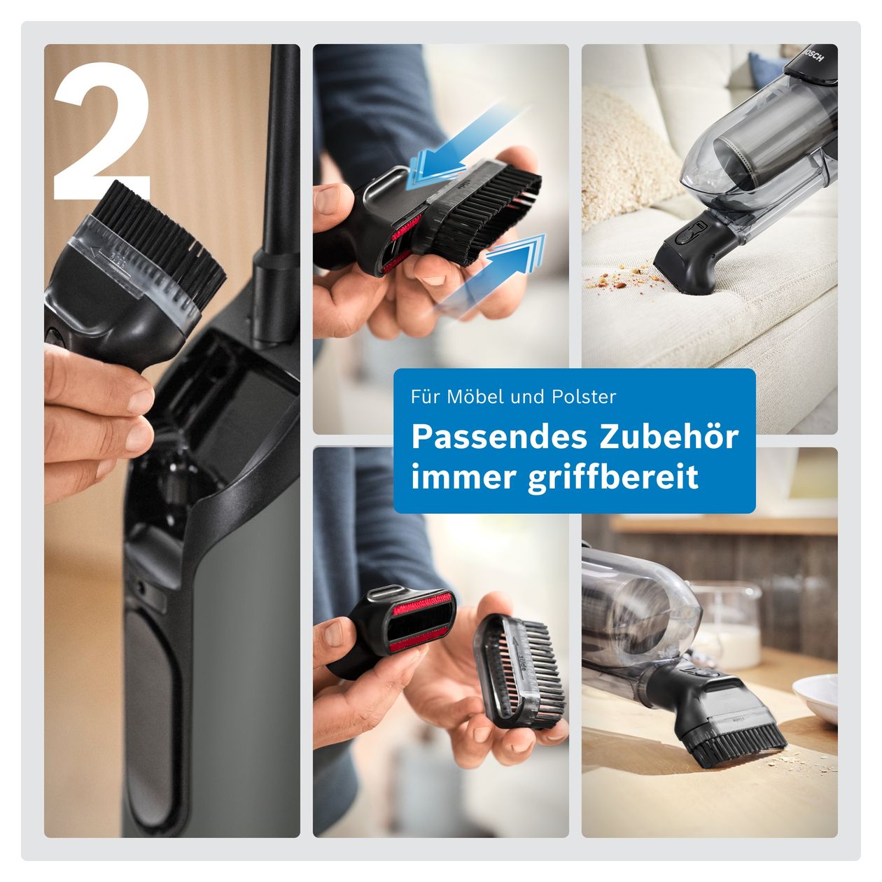 Serie 4 BHH4GN28 Handstaubsauger bis 60 min Laufzeit 25,2 V  (Grau) 