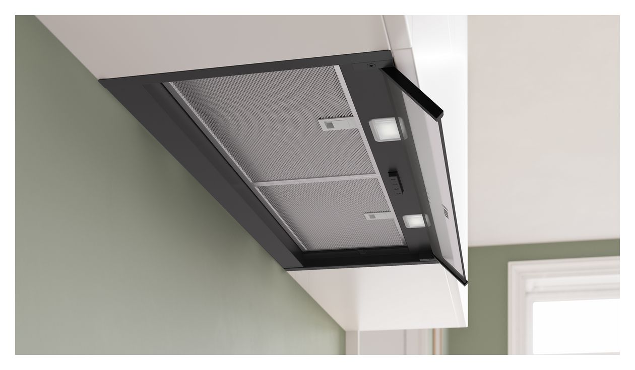 Serie 4 DBB85CC60 Abluft/Umluft Dunstabzugshaube/Esse Einbau 798 mm (Schwarz) 