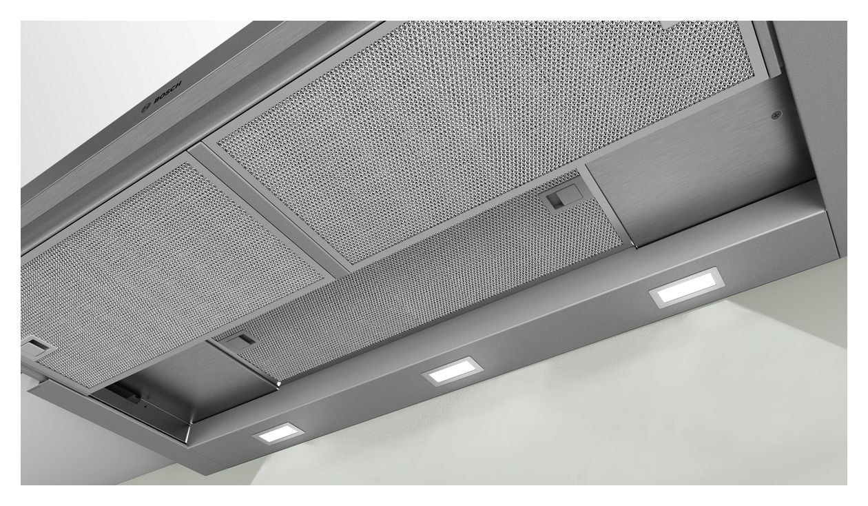 Serie 4 DFL094A51 Umluft Dunstabzugshaube/Esse Einbau 90 cm (Metallisch, Silber) 