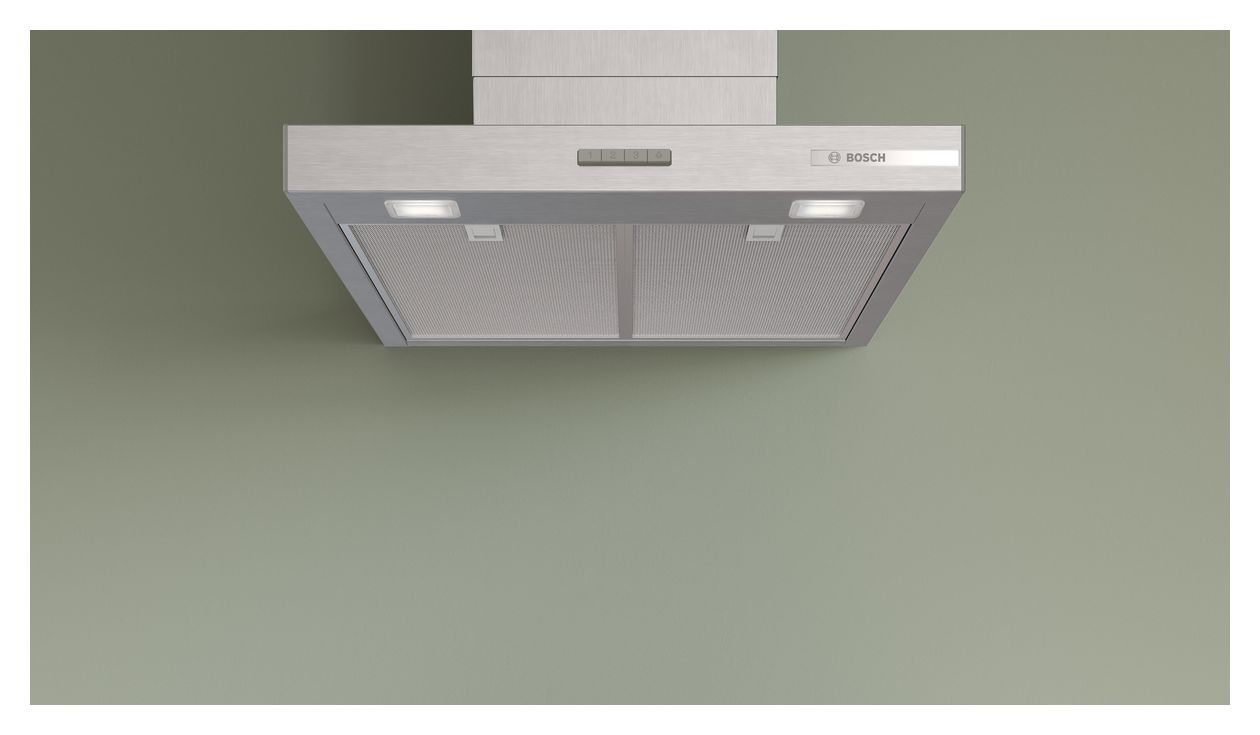 Serie 4 DWB65CC30 Abluft/Umluft Dunstabzugshaube/Esse Wand 60 cm (Metallisch) 