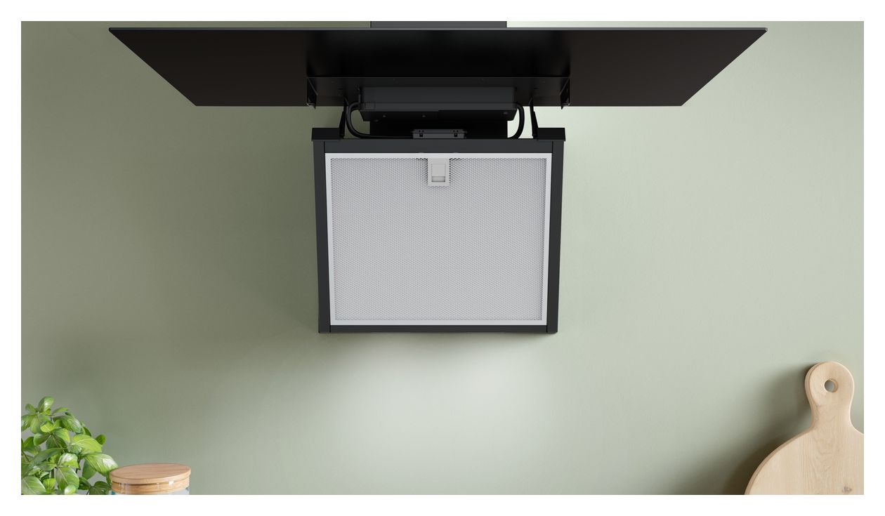 Serie 4 DWK85DF61 Abluft/Umluft Dunstabzugshaube/Esse Wand 80 cm (Schwarz) 