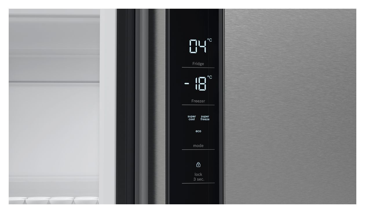 Serie 4 KFN96VPEA Side-by-Side Kühl-/ Gefrierkombination French Door 405 l / 200 l 333 kWh NoFrost 1830 mm x 905 mm  (Edelstahl) 