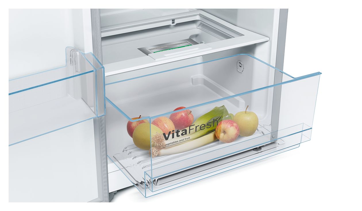 Serie 4 KSV36VLEP 346 l / 346 l Kühlschrank freistehend EEK: E 116 kWh Jahr NoFrost  (Edelstahl) 