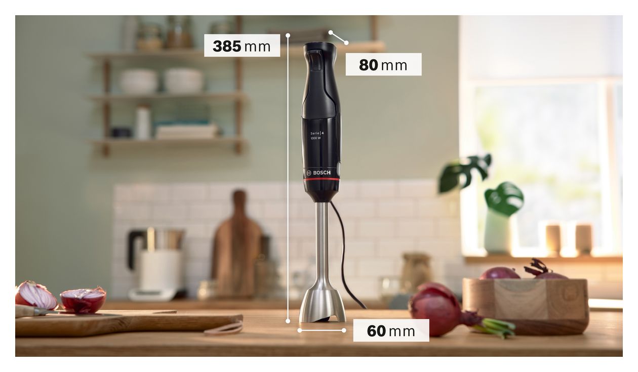 Serie 4 MSM4B6V2 ErgoMaster Stabmixer 1000 W  (Schwarz) 