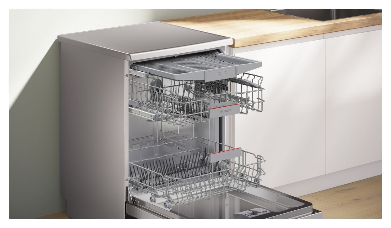 Serie 4 SMS4EVI08E 60 cm Geschirrspüler freistehend Leise 14 Maßgedecke aquaStop Funktion Heat exchanger/Drying assistant 