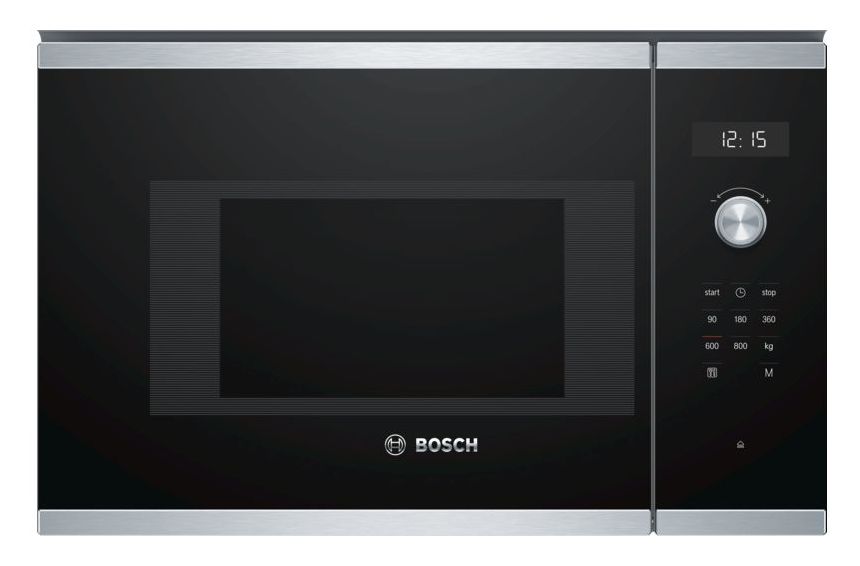 Serie 6 BFL524MS0 Einbau-Mikrowelle 800 W Größe: klein 5 Stufen (Schwarz, Edelstahl) 