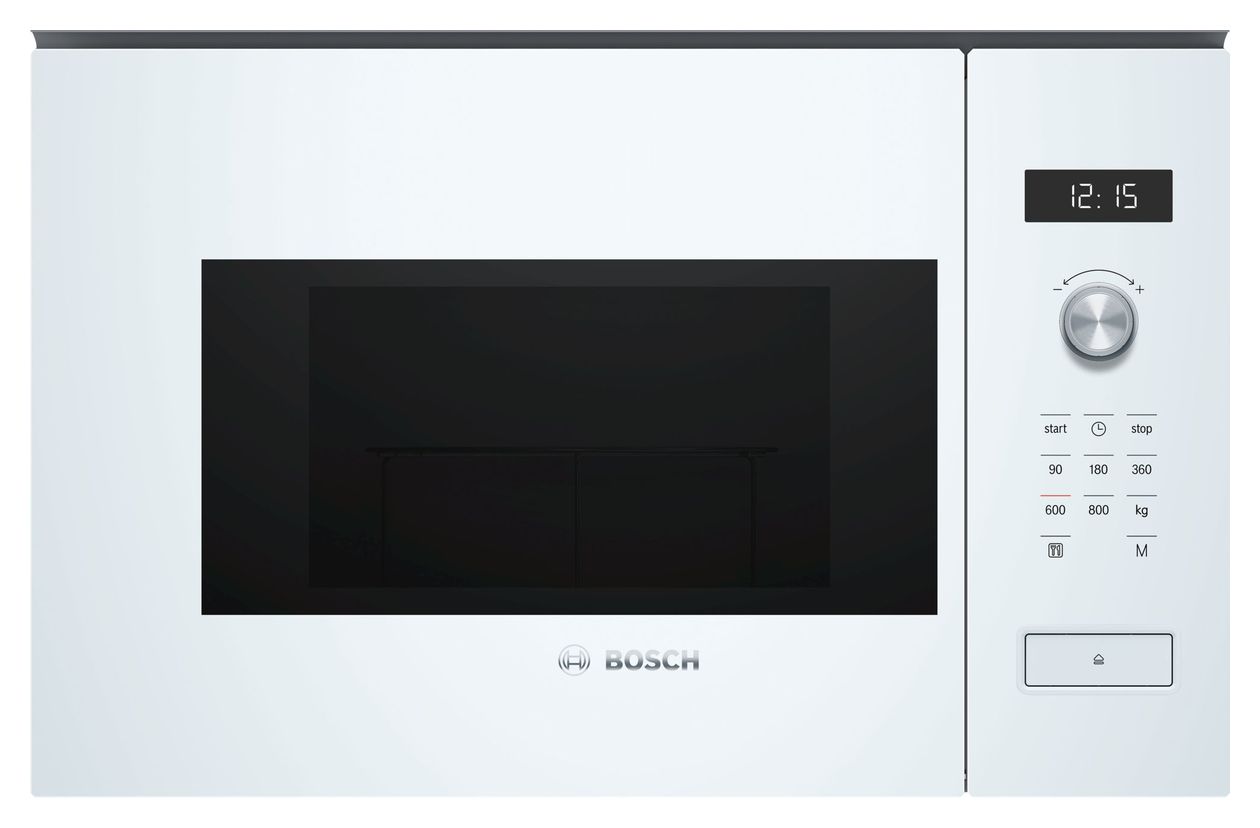 Serie 6 BFL524MW0 Einbau-Mikrowelle 800 W Größe: klein 5 Stufen (Weiß) 