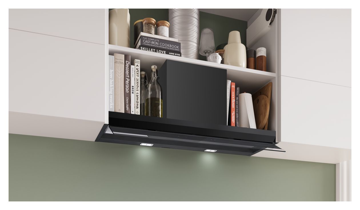 Serie 6 DBB97DP60 Abluft/Umluft Dunstabzugshaube/Esse Einbau 90 cm (Schwarz) 