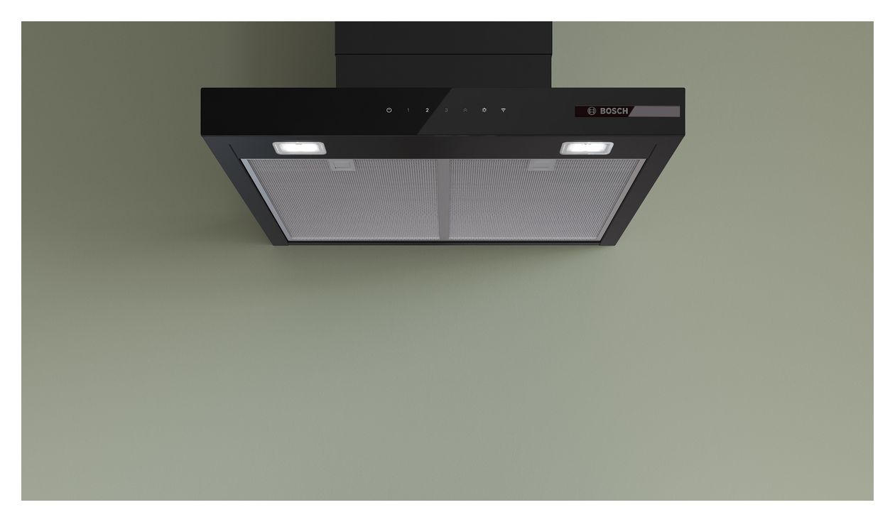 Serie 6 DWB67DN60 Abluft/Umluft Dunstabzugshaube/Esse Wand (Schwarz) 