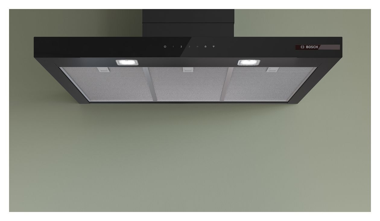 Serie 6 DWB97DN60 Abluft/Umluft Dunstabzugshaube/Esse Wand 60 cm (Schwarz) 