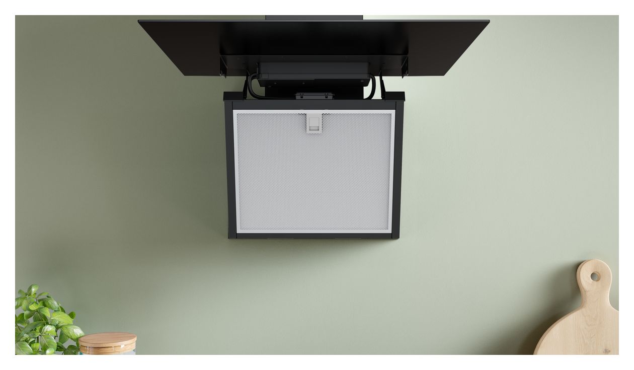 Serie 6 DWK67PN61 Abluft/Umluft Dunstabzugshaube/Esse Wand 60 cm (Schwarz) 