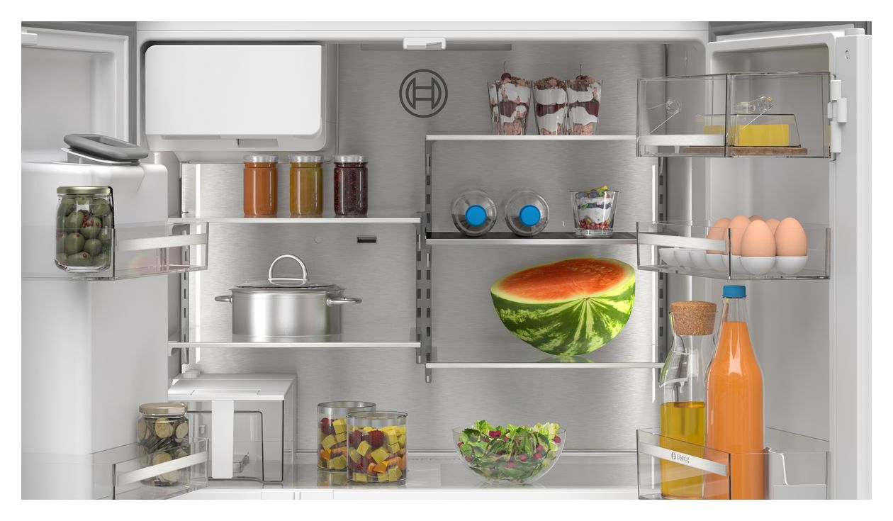 Serie 6 KFI96APEA Side-by-Side Kühl-/ Gefrierkombination 375 l / 199 l 327 kWh NoFrost 1830 mm x 905 mm  (Gebürsteter Stahl) 