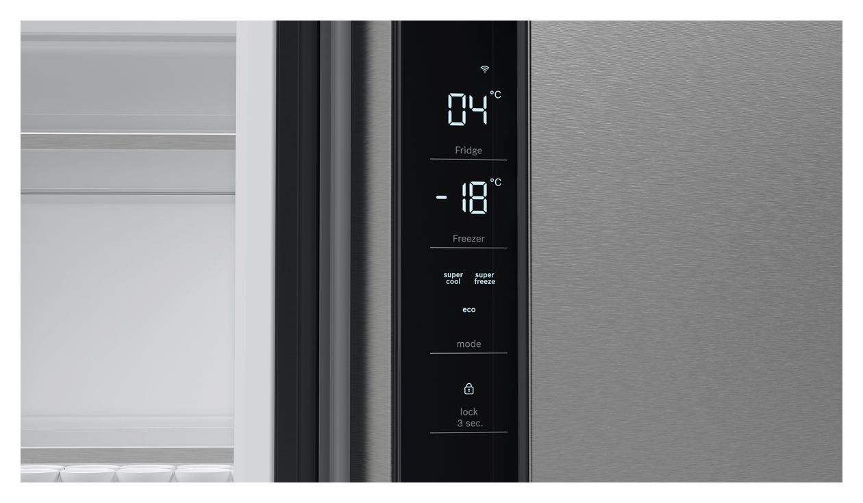 Serie 6 KFN96APEA Side-by-Side Kühl-/ Gefrierkombination 405 l / 200 l 333 kWh NoFrost 1830 mm x 910 mm  (Edelstahl) 
